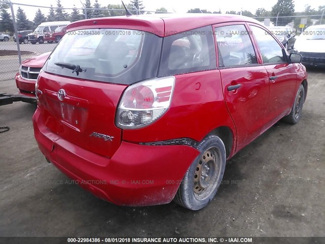 2T1KR32E08C702393 - 2008 TOYOTA COROLLA MATRIX XR RED photo 4