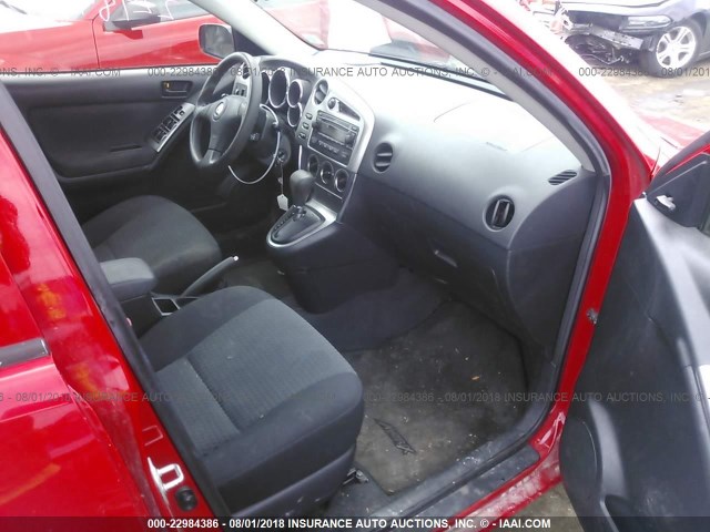 2T1KR32E08C702393 - 2008 TOYOTA COROLLA MATRIX XR RED photo 5
