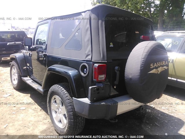 1C4AJWBG6CL168176 - 2012 JEEP WRANGLER SAHARA BLACK photo 3