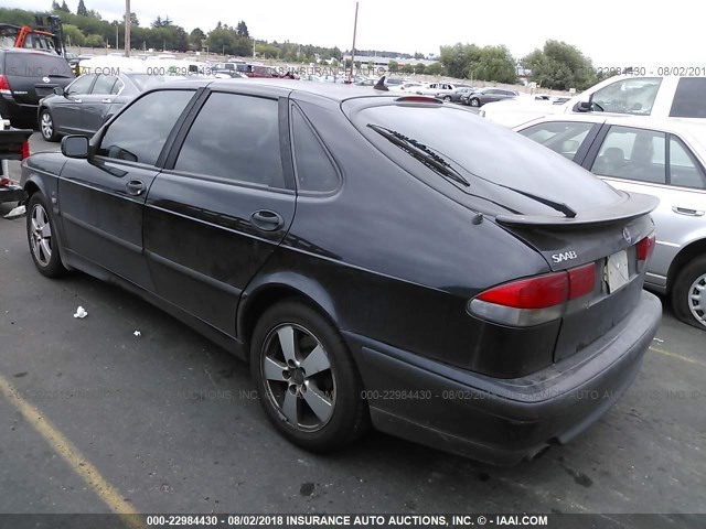 YS3DF58K822006731 - 2002 SAAB 9-3 SE BLACK photo 3