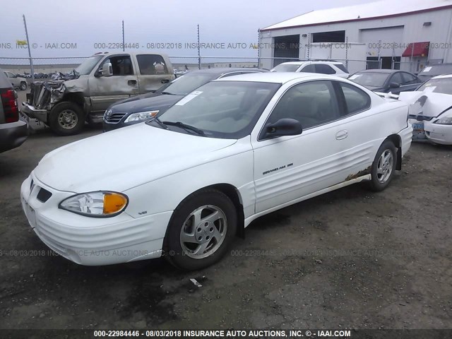 1G2NE12E9XM721172 - 1999 PONTIAC GRAND AM SE WHITE photo 2