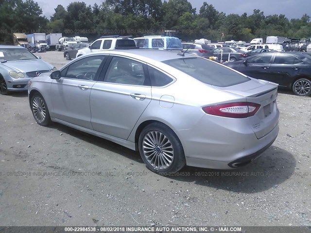 3FA6P0K94FR177120 - 2015 FORD FUSION TITANIUM SILVER photo 3