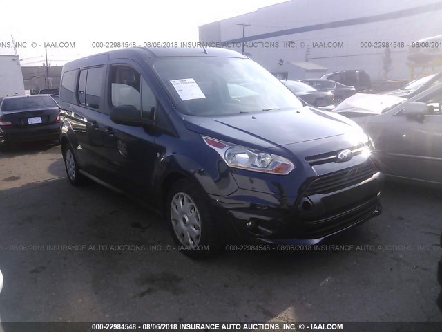NM0GE9F72E1134984 - 2014 FORD TRANSIT CONNECT XLT BLUE photo 1