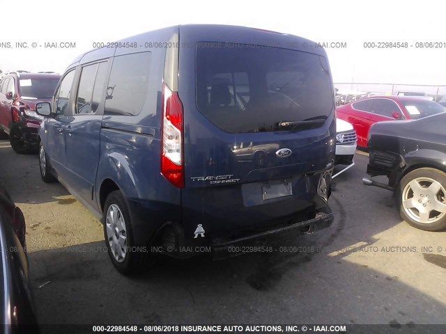 NM0GE9F72E1134984 - 2014 FORD TRANSIT CONNECT XLT BLUE photo 3