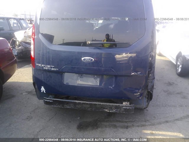 NM0GE9F72E1134984 - 2014 FORD TRANSIT CONNECT XLT BLUE photo 6