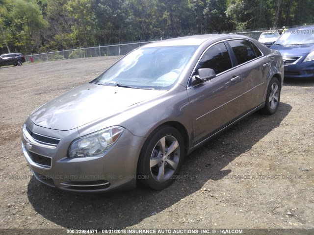 1G1ZC5E17BF111649 - 2011 CHEVROLET MALIBU 1LT ოქროსფერი ფოტო 2