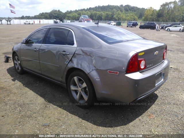 1G1ZC5E17BF111649 - 2011 CHEVROLET MALIBU 1LT ოქროსფერი ფოტო 3