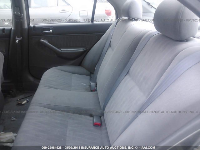 2HGES16505H509437 - 2005 HONDA CIVIC LX GRAY photo 8