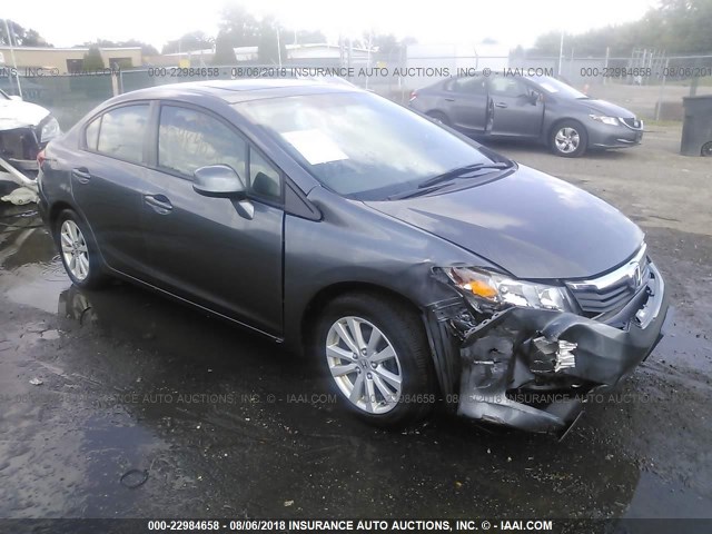 19XFB2F91CE041089 - 2012 HONDA CIVIC EXL 灰色 照片 1