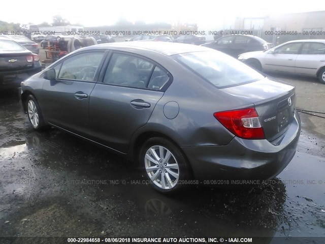 19XFB2F91CE041089 - 2012 HONDA CIVIC EXL 灰色 照片 3