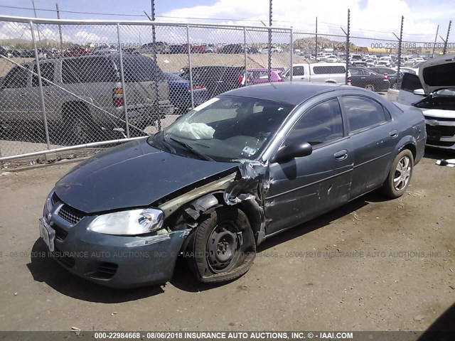 1B3AL46T56N208103 - 2006 DODGE STRATUS SXT BLUE photo 2