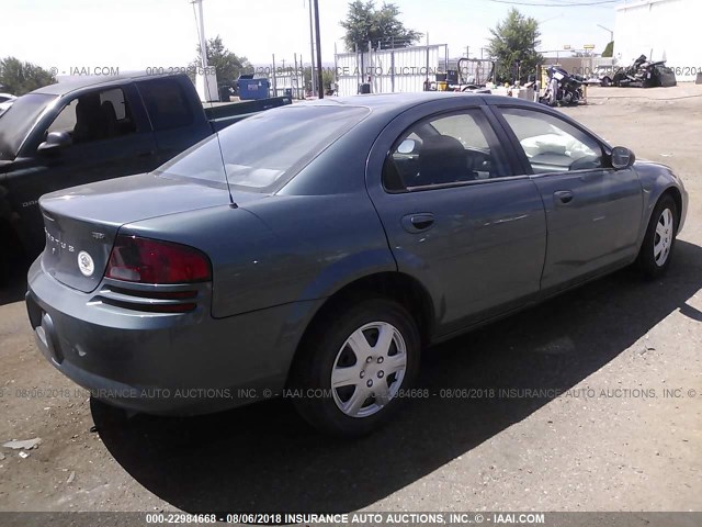 1B3AL46T56N208103 - 2006 DODGE STRATUS SXT BLUE photo 4