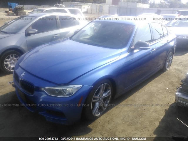 WBA3C1G54DNR45745 - 2013 BMW 328 I SULEV BLUE photo 2