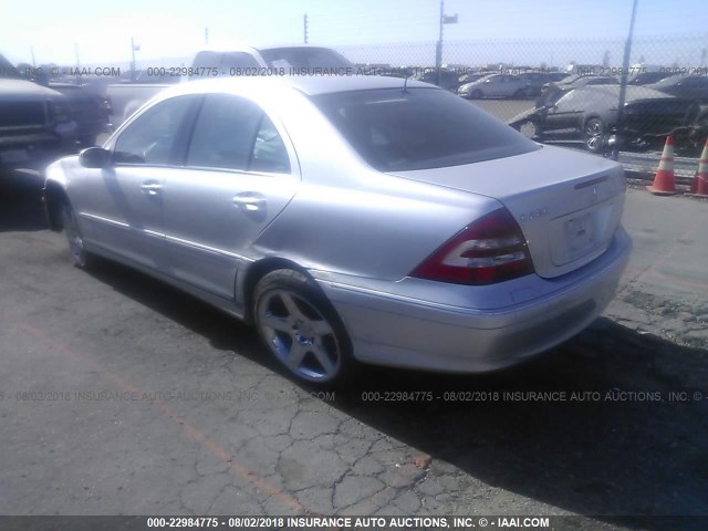 WDBRF54H96A829962 - 2006 MERCEDES-BENZ C GENERATION 2006 280 SILVER photo 3