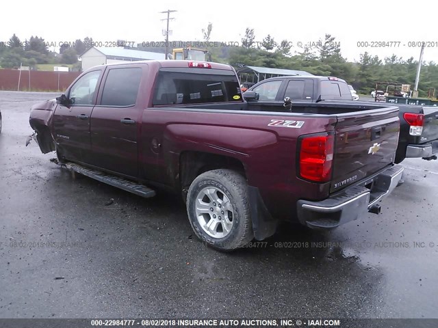 1GCUKREC8EF195062 - 2014 CHEVROLET SILVERADO K1500 LT MAROON photo 3