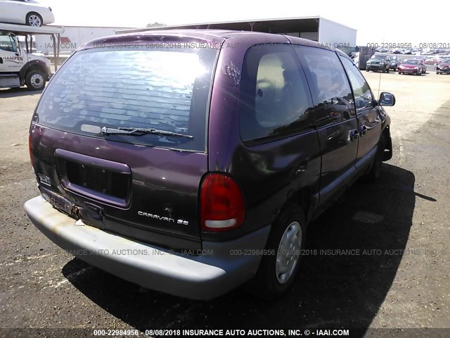 2B4GP45G1XR411797 - 1999 DODGE CARAVAN SE/SPORT PURPLE photo 4