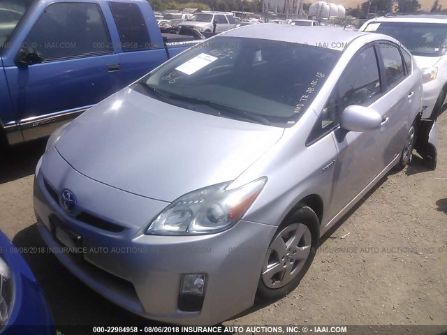 JTDKN3DU5B0324850 - 2011 TOYOTA PRIUS SILVER photo 2