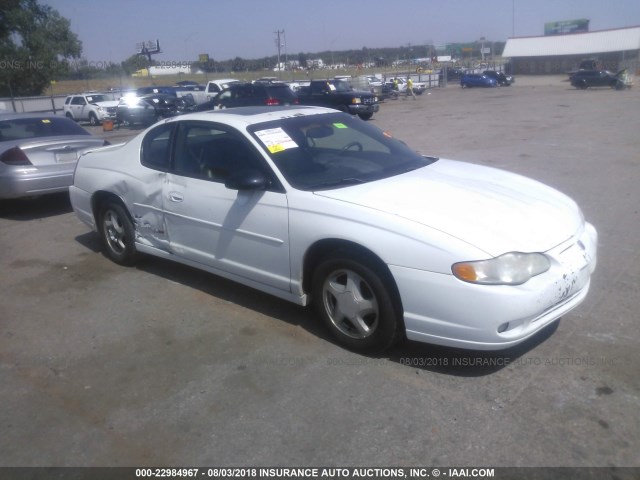 2G1WX12K2Y9273302 - 2000 CHEVROLET MONTE CARLO SS თეთრი ფოტო 1
