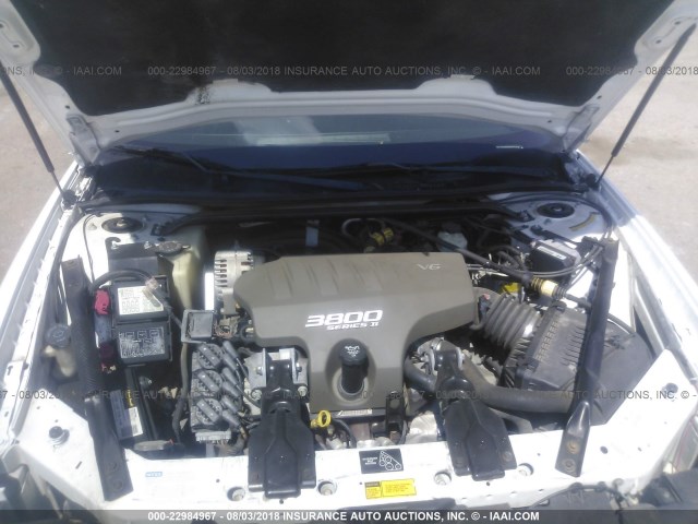 2G1WX12K2Y9273302 - 2000 CHEVROLET MONTE CARLO SS თეთრი ფოტო 10