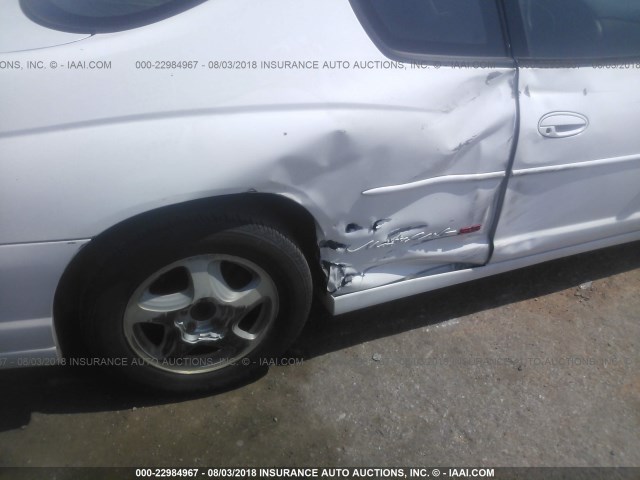 2G1WX12K2Y9273302 - 2000 CHEVROLET MONTE CARLO SS თეთრი ფოტო 6