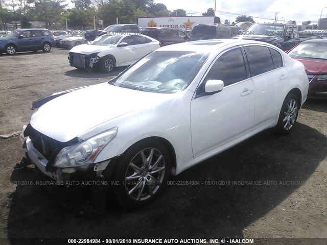 JN1CV6AR9CM973828 - 2012 INFINITI G37 WHITE photo 2