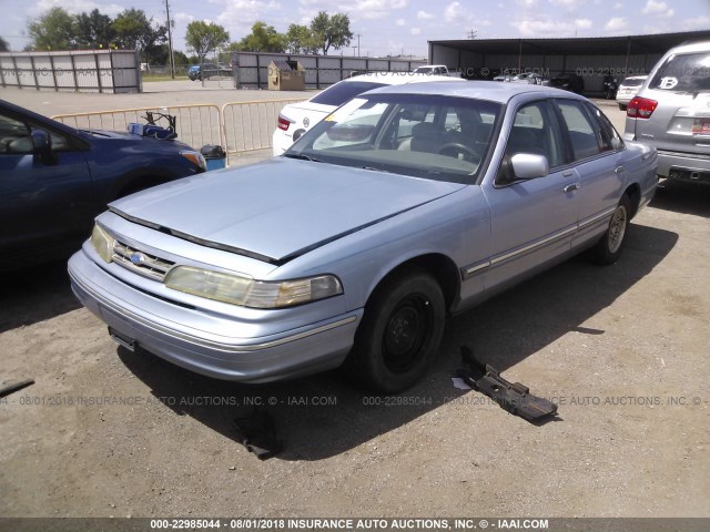 2FALP74W5VX173558 - 1997 FORD CROWN VICTORIA LX Light Blue photo 2