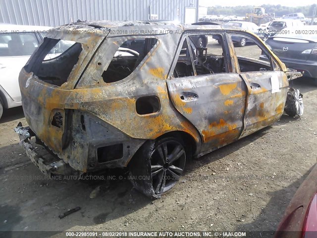 4JGDA5HB5CA021471 - 2012 MERCEDES-BENZ ML 350 4MATIC BLACK photo 4