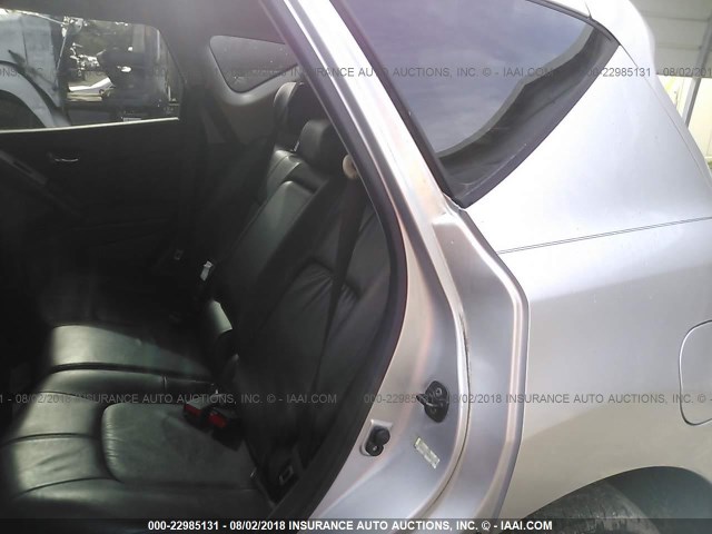 JN8AZ18U89W004450 - 2009 NISSAN MURANO S/SL SILVER photo 8