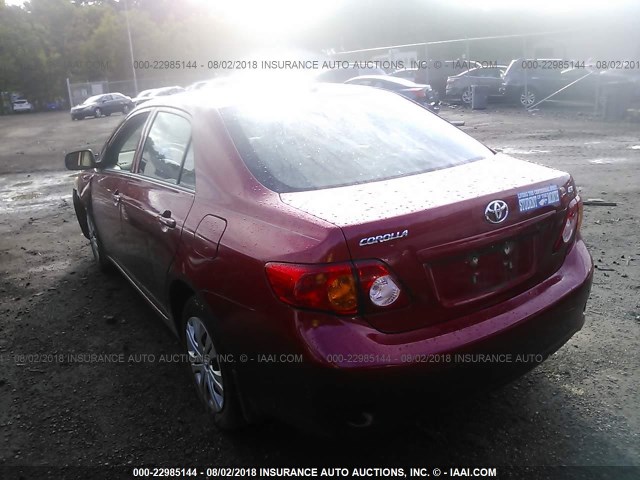 1NXBU4EE5AZ369712 - 2010 TOYOTA COROLLA S/LE/XLE RED photo 3