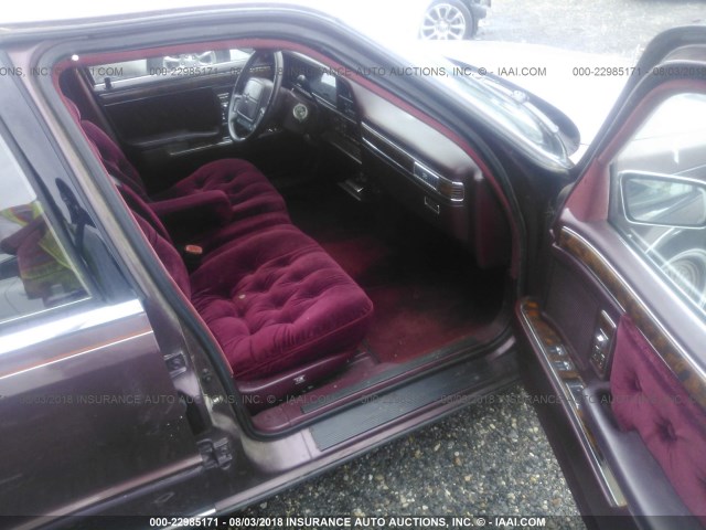 1C3XY66R3MD113167 - 1991 CHRYSLER NEW YORKER FIFTH AVENUE BURGUNDY photo 5