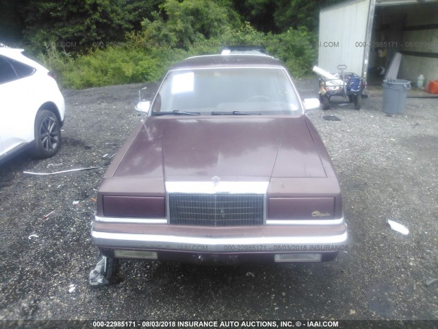 1C3XY66R3MD113167 - 1991 CHRYSLER NEW YORKER FIFTH AVENUE BURGUNDY photo 6