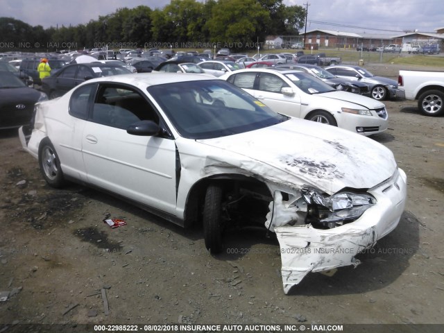 2G1WW12E749152188 - 2004 CHEVROLET MONTE CARLO LS WHITE photo 1