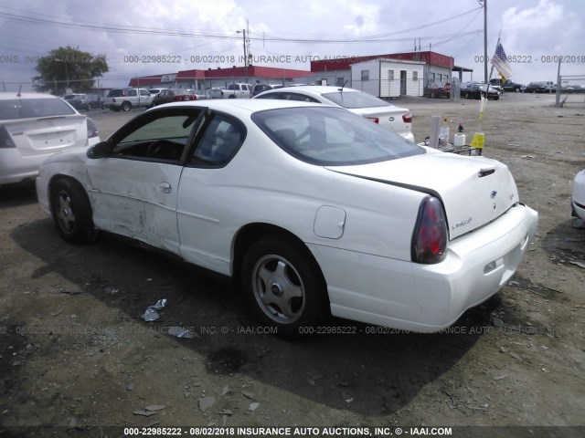 2G1WW12E749152188 - 2004 CHEVROLET MONTE CARLO LS WHITE photo 3