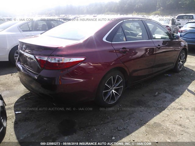 4T1BF1FK0HU616514 - 2017 TOYOTA CAMRY LE/XLE/SE/XSE 栗色 照片 4