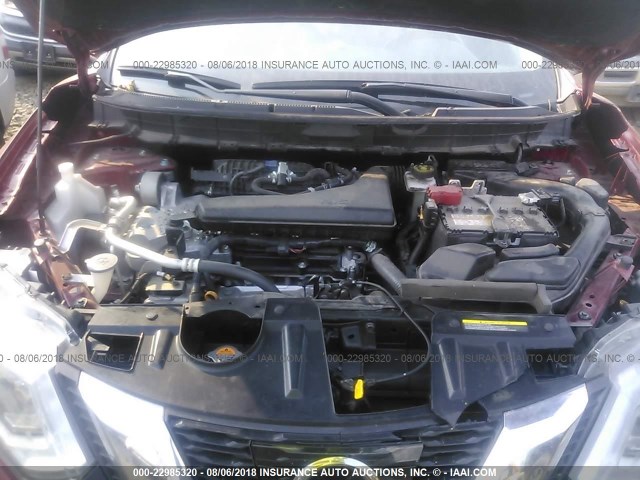 JN8AT2MT5HW396001 - 2017 NISSAN ROGUE S/SL/SV RED photo 10
