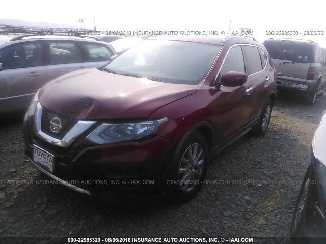 JN8AT2MT5HW396001 - 2017 NISSAN ROGUE S/SL/SV RED photo 2