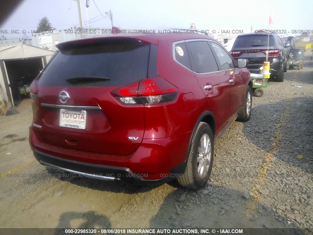 JN8AT2MT5HW396001 - 2017 NISSAN ROGUE S/SL/SV RED photo 4