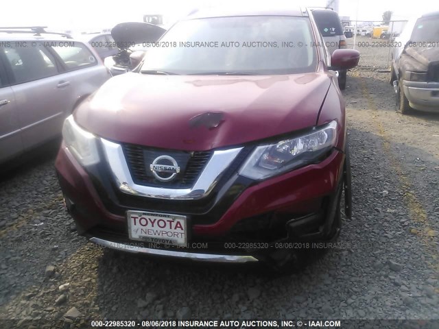 JN8AT2MT5HW396001 - 2017 NISSAN ROGUE S/SL/SV RED photo 6