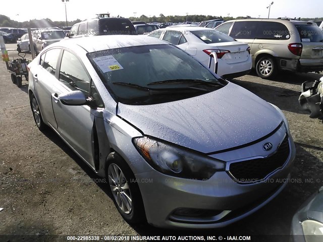 KNAFX4A84F5308332 - 2015 KIA FORTE EX SILVER photo 1