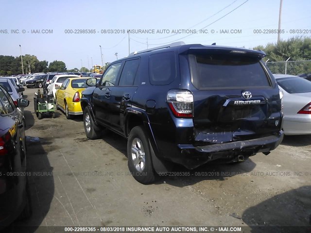 JTEBU5JR6G5293922 - 2016 TOYOTA 4RUNNER SR5 PREM/LTDL/TRAIL/TRD Dark Blue photo 3