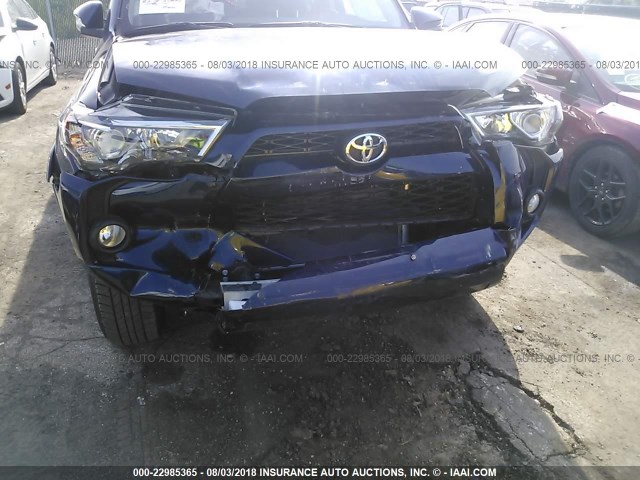 JTEBU5JR6G5293922 - 2016 TOYOTA 4RUNNER SR5 PREM/LTDL/TRAIL/TRD Dark Blue photo 6