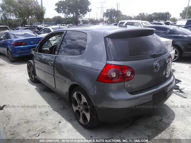 WVWFV71K56W093205 - 2006 VOLKSWAGEN NEW GTI GRAY photo 3