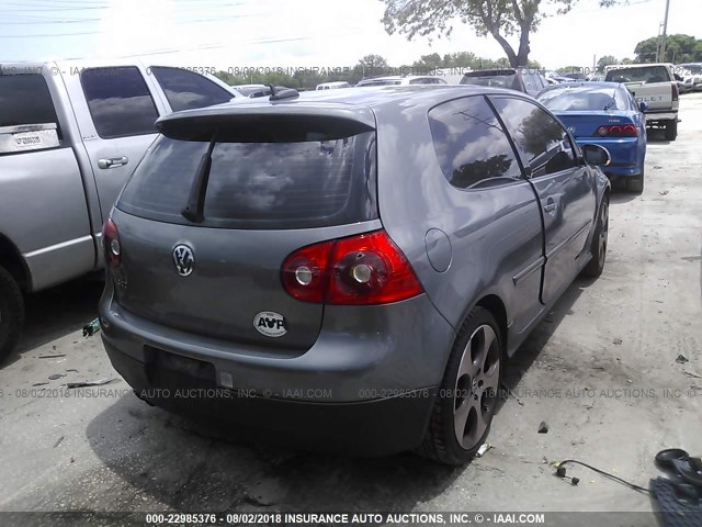 WVWFV71K56W093205 - 2006 VOLKSWAGEN NEW GTI GRAY photo 4