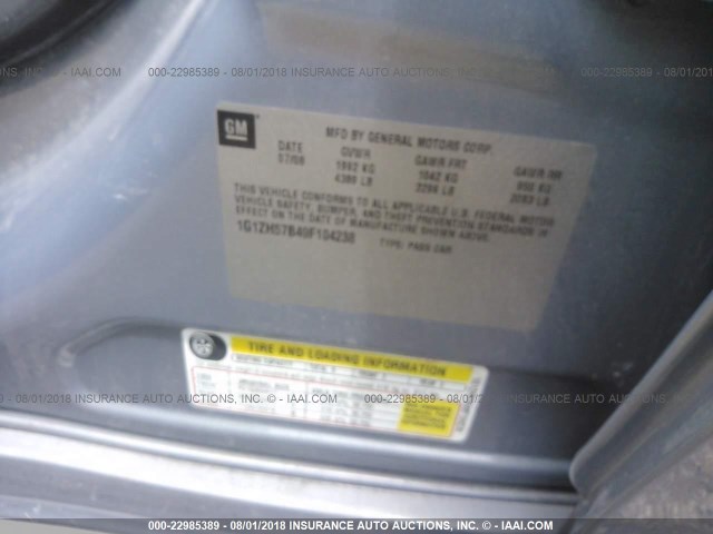 1G1ZH57B49F104238 - 2009 CHEVROLET MALIBU 1LT 灰色 照片 9