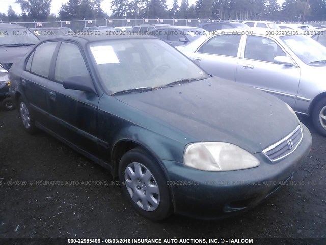 2HGEJ6618YH592181 - 2000 HONDA CIVIC SE GREEN photo 1