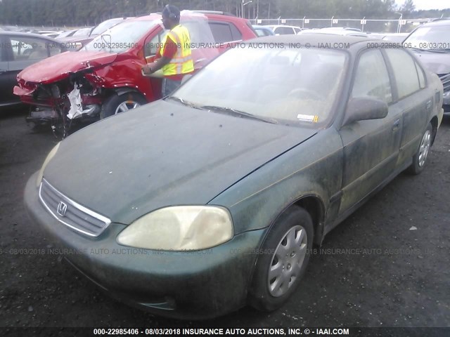 2HGEJ6618YH592181 - 2000 HONDA CIVIC SE GREEN photo 2