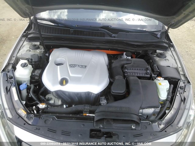 KNAGM4AD0D5039298 - 2013 KIA OPTIMA HYBRID SILVER photo 10