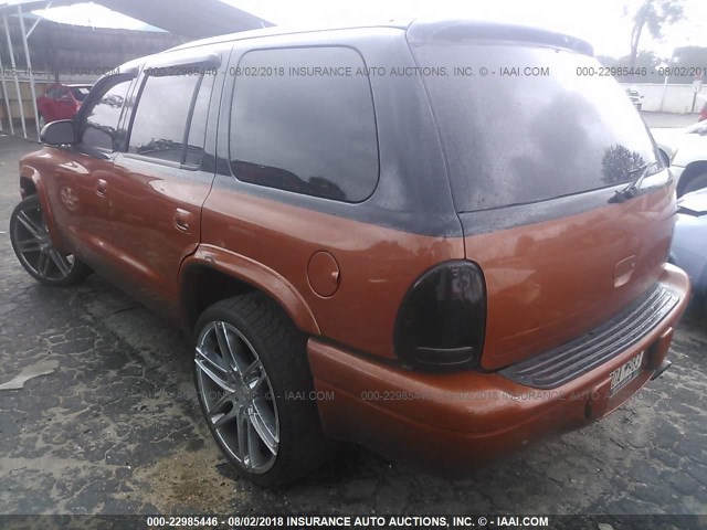 1D4HR38N63F514336 - 2003 DODGE DURANGO SPORT ORANGE photo 3