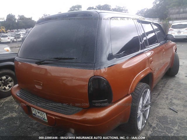 1D4HR38N63F514336 - 2003 DODGE DURANGO SPORT ORANGE photo 4