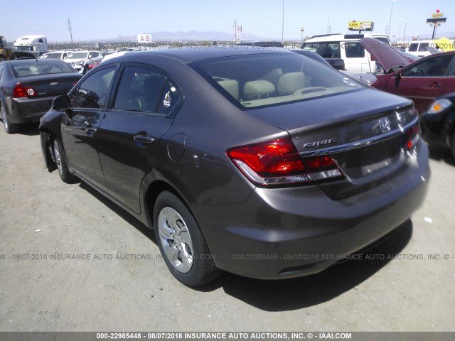 2HGFB2F56DH593417 - 2013 HONDA CIVIC LX 米色 照片 3